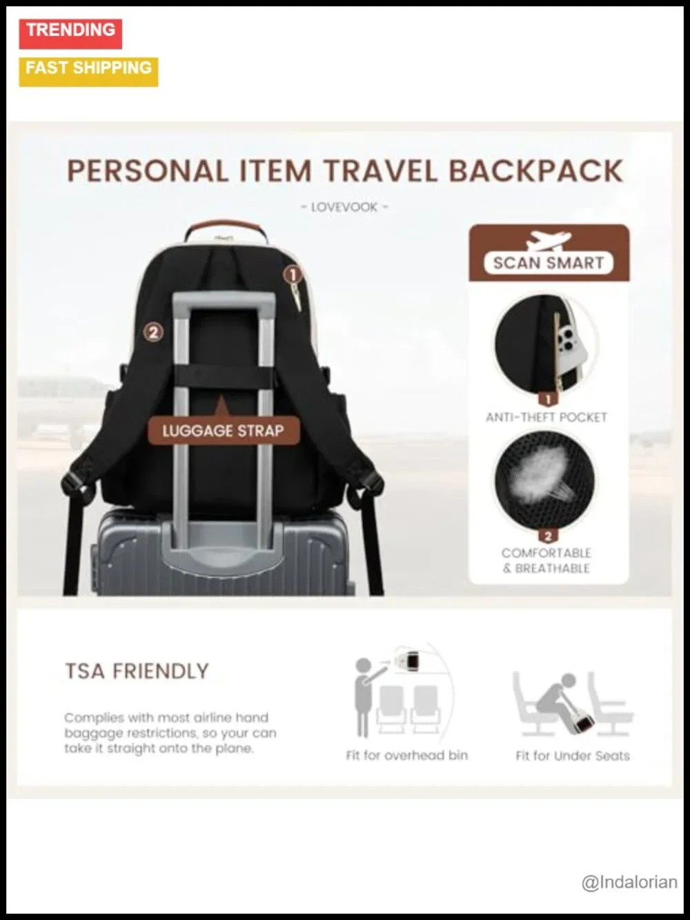 Waterproof Laptop Backpack with Cup Pouch for Women Travel Work